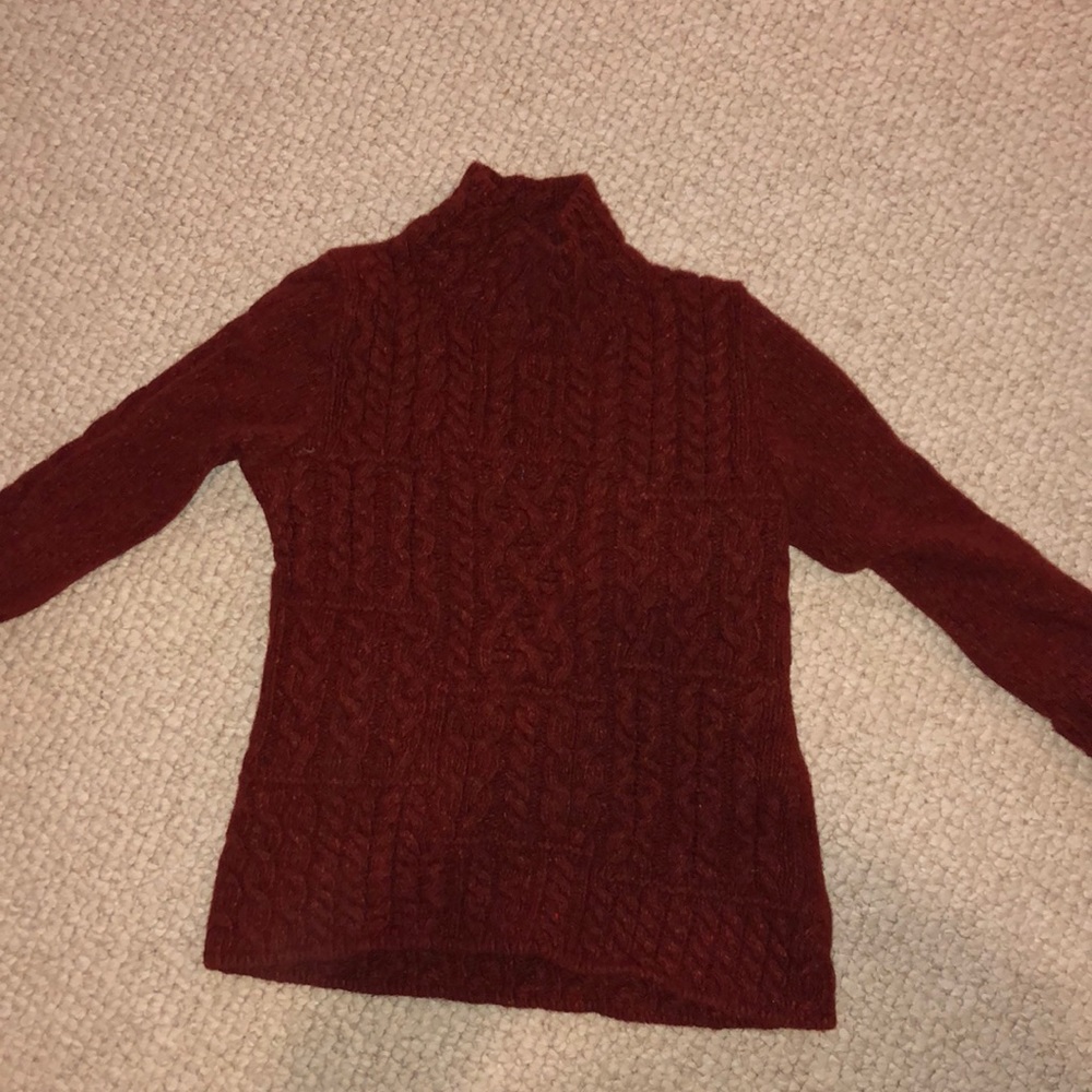 Hand Made Red Wool Cashmere Sweater
